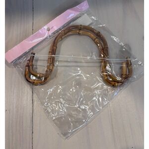 Natural Bamboo Purse Handles Pair‎ U-Shape Replacement DIY Handbag Making No. 23